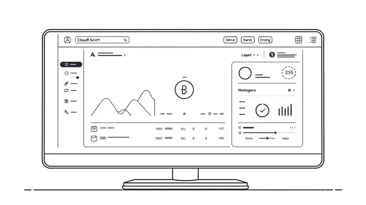 Illustration: A sleek cloud dashboard interface displays a single, innocuous-looking automation script running in the background.